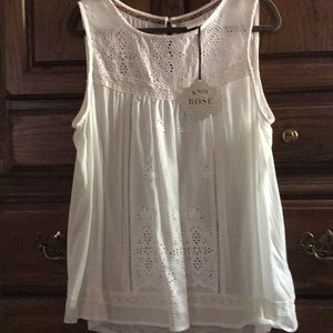 Eyelet sleeveless top